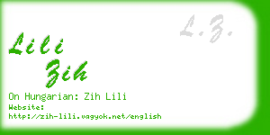 lili zih business card